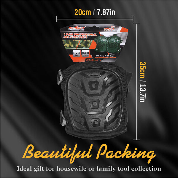 Horusdy Knee Pads Work Safety Senior Gel Cushion High Density Foam Padding Pair Orthotics Braces & Sleeves