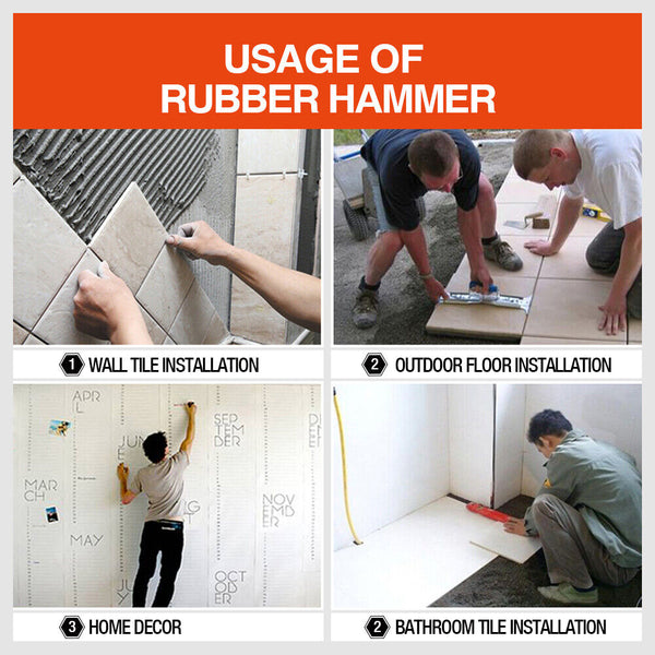 Horusdy 2Lb Dead Blow Rubber Mallet Hammer Non Slip Soft Face Auto Car Repair New Hammers & Mallets