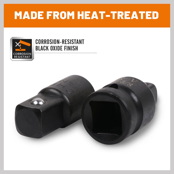 8Pc Impact Socket Reducer Set Heavy Duty Adaptor For Ratchet Wrench With Case Ratchet Wrenches