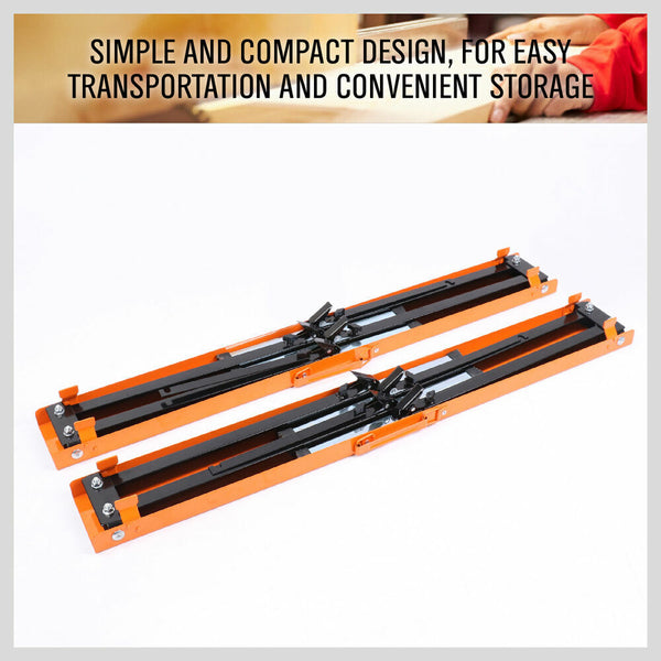 Horusdy 2Pc Mastercraft Sawhorse Metal Folding Non Slip Surface Horse 120Kg Capacity Jacks Stands & Sawhorses