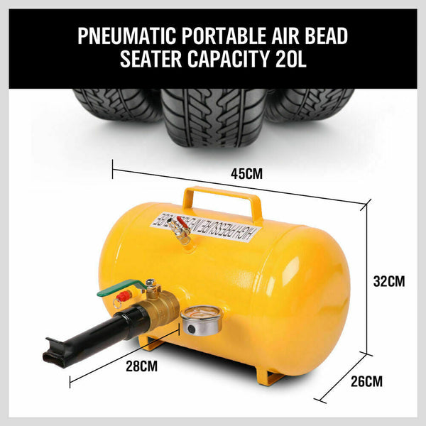 5 Gallon / 20L Bead Blaster Tyre Air Tank Tire Inflator Seater 4Wd Car Shop Tool Tyre Accessories