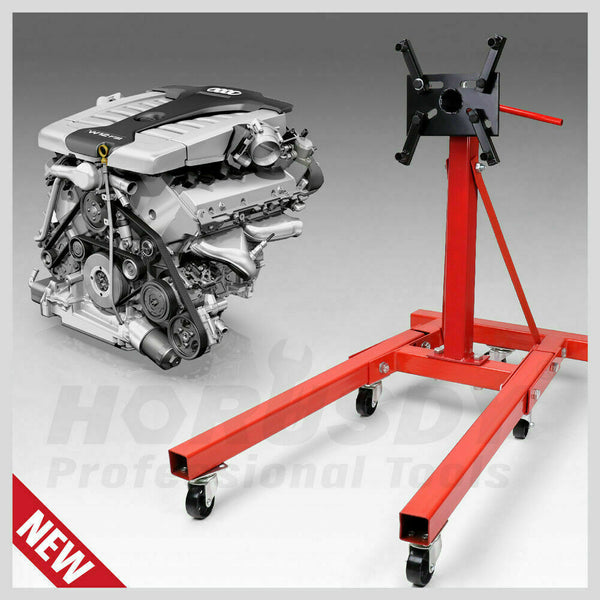 Horusdy Heavy Duty Engine Stand Workshop Car Auto Folding Crane Hoist 900Kg Loading Engine Hoists