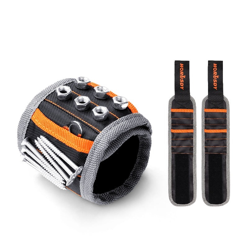 Horusdy 2X Strong Magnetic Wrist Band Strap Tool Holder Belt Screws Bolt Nut Nail Other Hand Tools