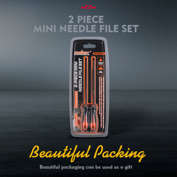 Horusdy 2X Mini Sharp Flat Steel File Metal Wood Carving Carpentry Tool Durable Files
