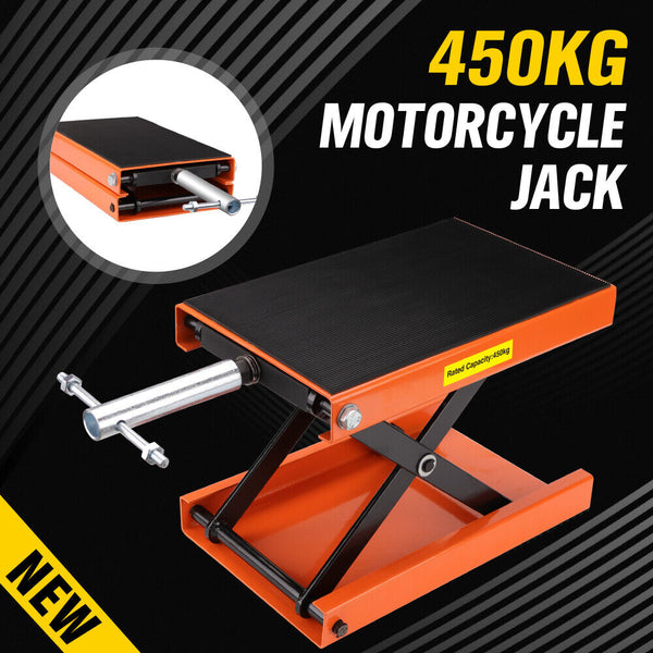 Horusdy 205Kg Motorcycle Motorbike Lift Jack Stand Hoist Repair Work Bench Motorcycle Lifts & Jacks