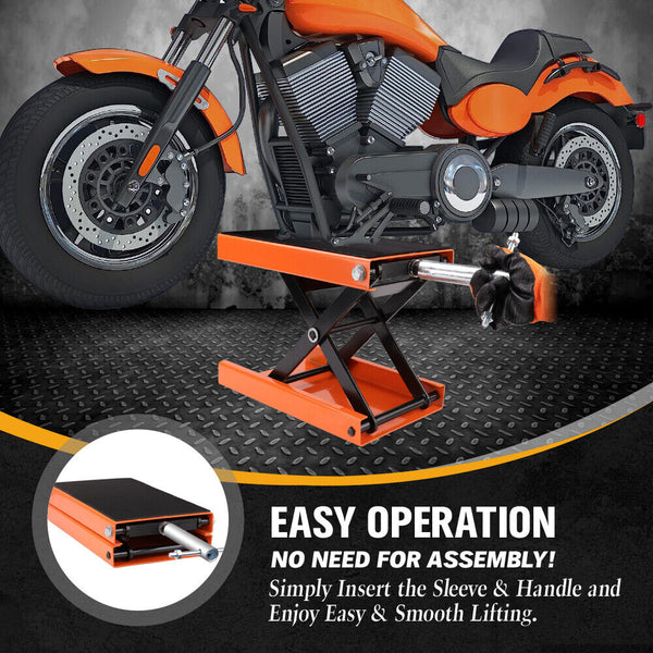 205Kg Motorcycle Motorbike Lift Jack Stand Hoist Repair Work Bench