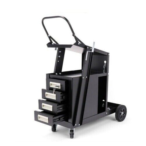 New 4 Drawer Welding Trolley Cart Welder Cabinet Mig Tig Arc Plasma Cutter Bench Plasma Cutters