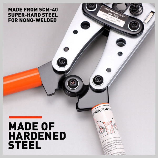 6 50 Mm2 Wire Crimper Cable Electric Tube Crimping Hand Tool Battery Lug Hand Crimpers & Strippers