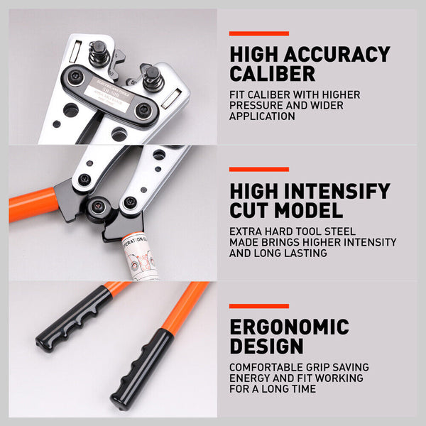 6 50 Mm2 Wire Crimper Cable Electric Tube Crimping Hand Tool Battery Lug Hand Crimpers & Strippers