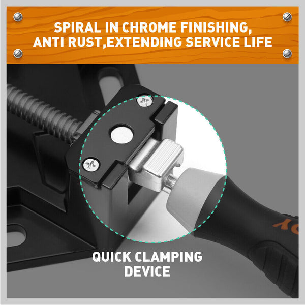 Horusdy 1 X 90 Quick Right Angle Clamps Corner Vise Wood Working Welding Holder Clamps & Vices