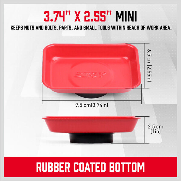 Horusdy 4Pc Magnetic Parts Holder Set Wrist Band Bowl Tray Screws Nuts Storage Tool Bags Belts & Pouches