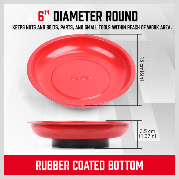 Horusdy 4Pc Magnetic Parts Holder Set Wrist Band Bowl Tray Screws Nuts Storage Tool Bags Belts & Pouches