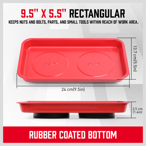 Horusdy 4Pc Magnetic Parts Holder Set Wrist Band Bowl Tray Screws Nuts Storage Tool Bags Belts & Pouches