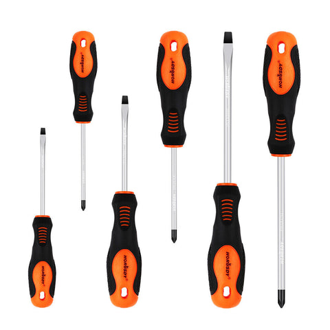 Horusdy 6Pc Magnetic Screwdriver Set Non Slip Handle Phillips Slotted Tool New Screwdrivers & Nutdrivers