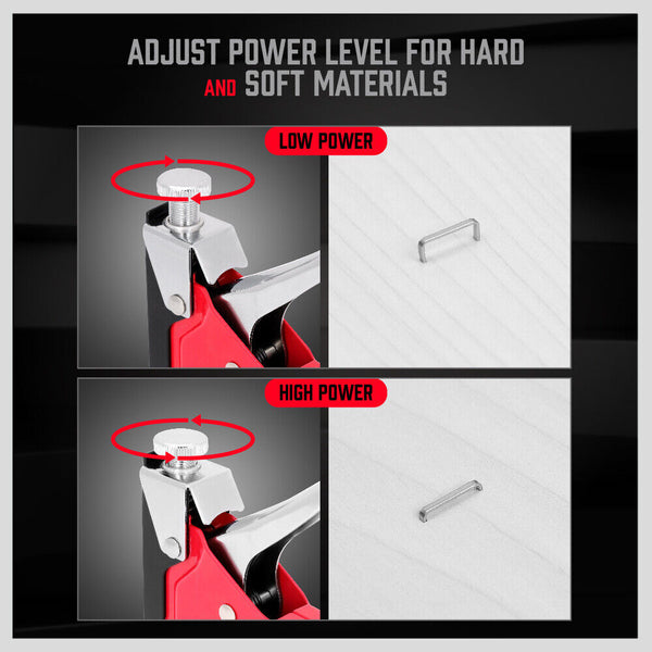 Horusdy Heavy Duty Staple Gun Set 2In1 Stapler 1500Pc Staples Tacker Hand Fastener Tool Nail & Staple Guns