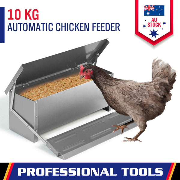 Sedy 10Kg 12.5L Garden Farm Automatic Food Storage Box Stand Chicken Feeder Poultry Backyard Poultry Feeders