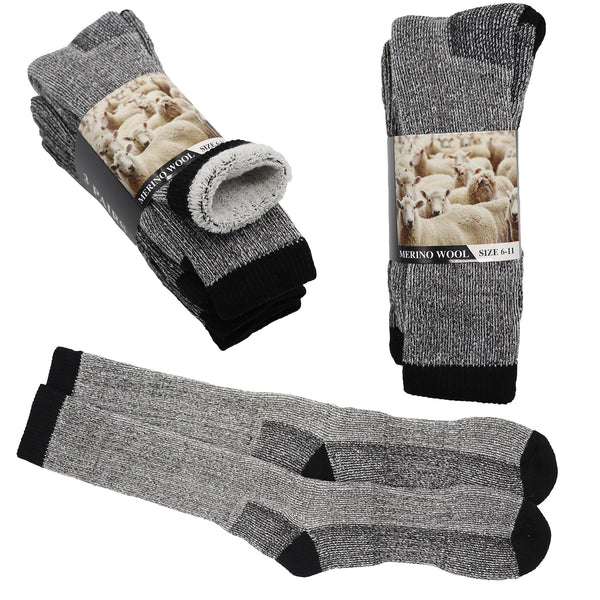 6 Pairs Merino Wool Thick Double Cushion Heavy Duty Tradie Warm Thermal 11 Socks