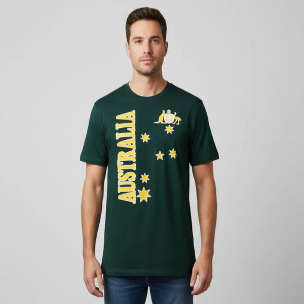 Unisex Adults Kids Mens Womens Australian Day Aussie Souvenir Tee Tops Shirt Green L T Shirts