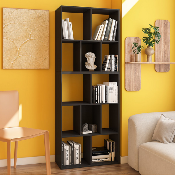 12 Cube Storage Organiser Wood Bookcase Cabinet Bookshelf Wall Shelf Display Stand Home Office