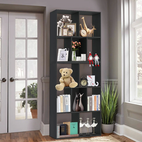 12 Cube Storage Organiser Wood Bookcase Cabinet Bookshelf Wall Shelf Display Stand Home Office