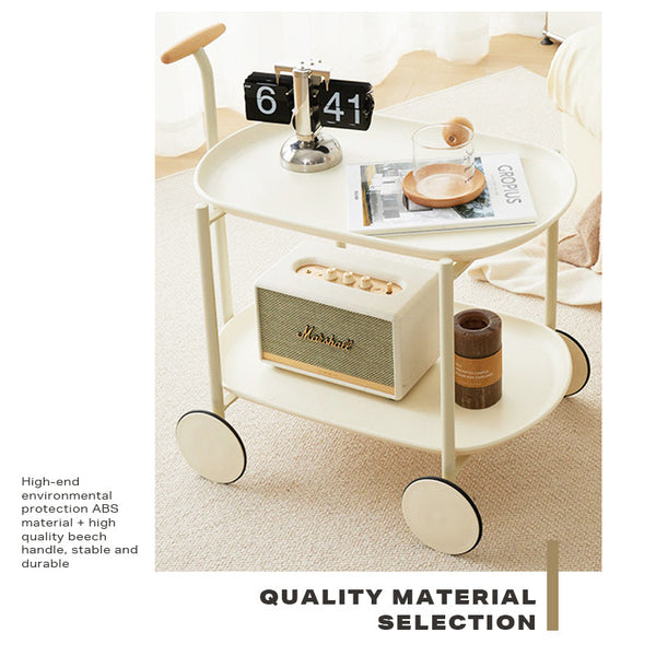 Ehc Movable Modern Trolley Small Unit Coffee Table Cart Storage Sofa Side With Wheels Coffee Tables