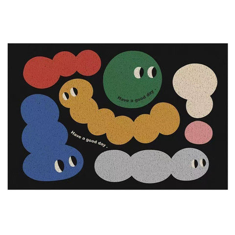 Ehc Cartoon Door Entry Anti Slip Rug Scraping Mud Rubbing Soil Pvc Wire Ring Floor Mat Door Mats & Floor Mats
