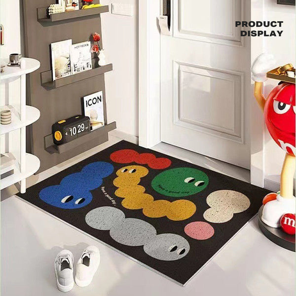 Ehc Cartoon Door Entry Anti Slip Rug Scraping Mud Rubbing Soil Pvc Wire Ring Floor Mat Door Mats & Floor Mats