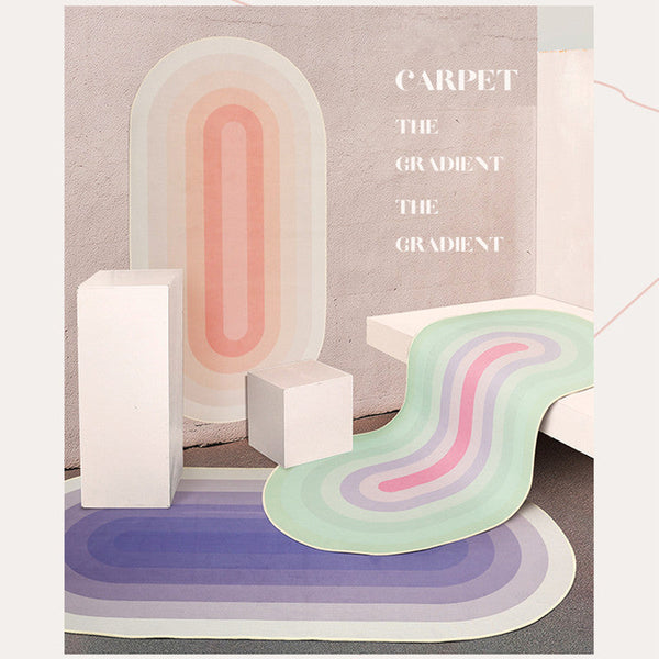 Ehc Modern Minimalist Gradient Non Slip Carpet Rug Rugs