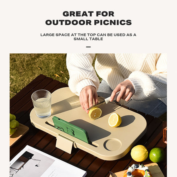 Ehc 2In1 Folding Picnic Basket Tour Storage Baskets Outdoor With Lid Picnic Baskets & Backpacks