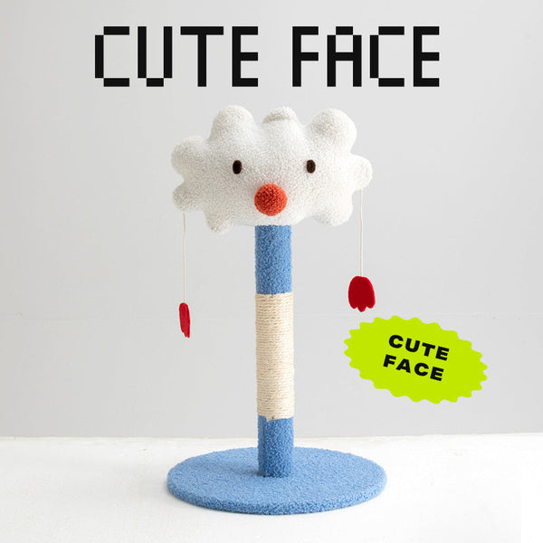 Cute Emoticon Cat Scratching Post Toy Tree