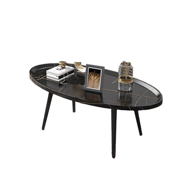 Ehc Coffee Table Living Room Accent Oval Contemporary Style Leisure Tea Coffee Tables
