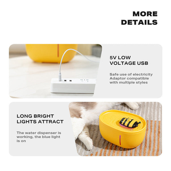 Ehc Pet Water Fountain Cat Dog Automatic Electric Sensor Drink Dispenser Filter Dog Automatic Feeders