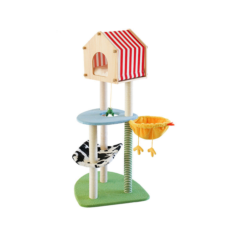 Zeze Farm Cat Climbing Frame Litter Scratching Post Tree Furniture & Scratchers