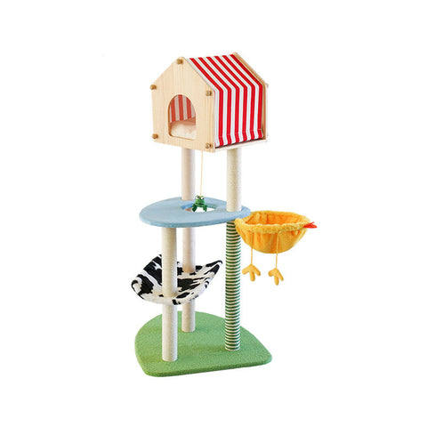 Zeze Farm Cat Climbing Frame Litter Scratching Post Tree Furniture & Scratchers