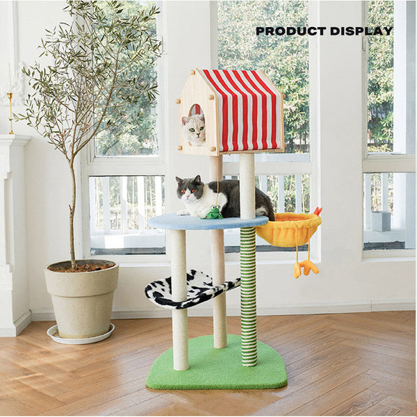 Zeze Farm Cat Climbing Frame Litter Scratching Post Tree Furniture & Scratchers