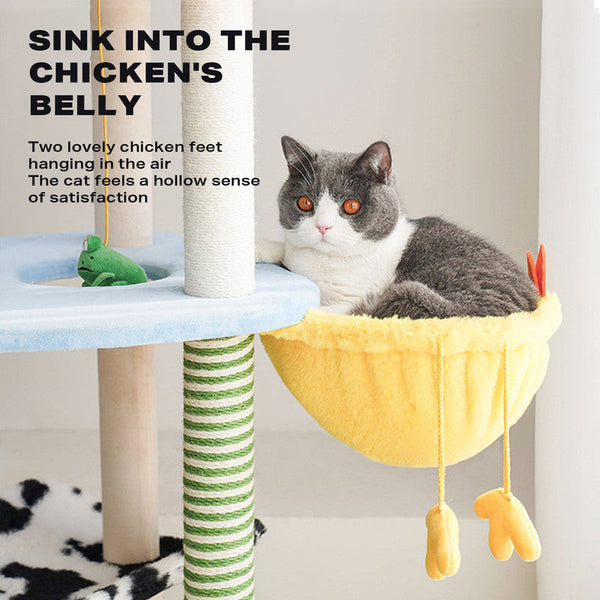Zeze Farm Cat Climbing Frame Litter Scratching Post Tree Furniture & Scratchers