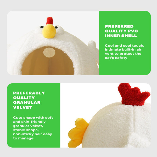 Zeze Cat Bed Pet Cave Soft House Cosy Tent Nest Warm Sleepin Pet Beds