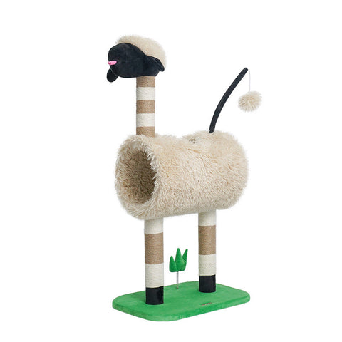 Sheep Cat Tree Tower Scratching Post Scratcher Cats Condo House Tunnel Bed