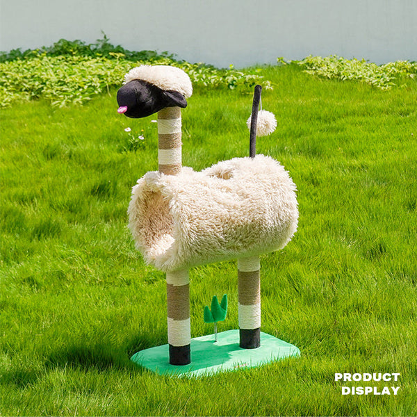 Sheep Cat Tree Tower Scratching Post Scratcher Cats Condo House Tunnel Bed