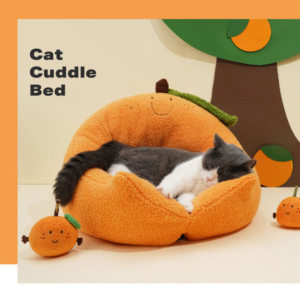 Zeze Cat Bed Calming Beds Sleeping Detachable Washable Fluffy Pet Beds
