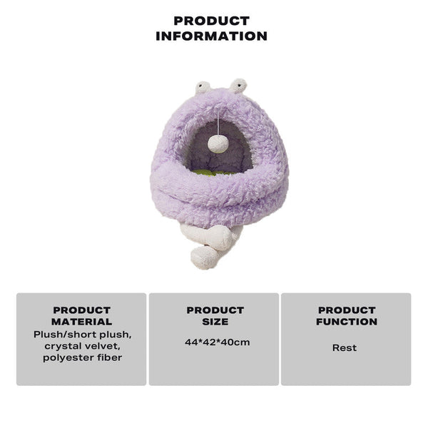 Zeze Monster Dog Cat Pet Calming Bed Warm Soft Plush Nest Comfy Sleeping Kennel Cave Pet Beds