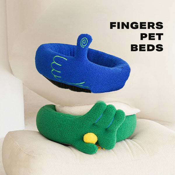 Pet Calming Bed Warm Soft Plush Round Cat Dog Nest Comfy Sleeping Gesture