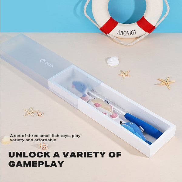 Zeze Fishing Rod Tease Cat Stick Supplies Mobile Toy Set Cat Toys