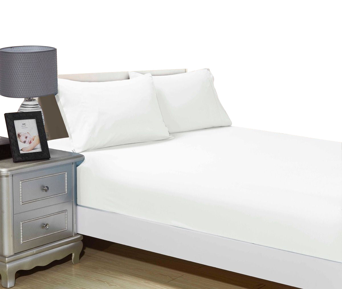 Fabric Fantastic 1000Tc Ultra Soft Fitted Sheet & 2 Pillowcases Set King Size Bed Sheets