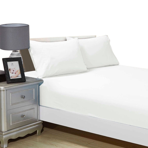 Fabric Fantastic 1000Tc Ultra Soft Fitted Sheet & 2 Pillowcases Set Double Size Bed Sheets