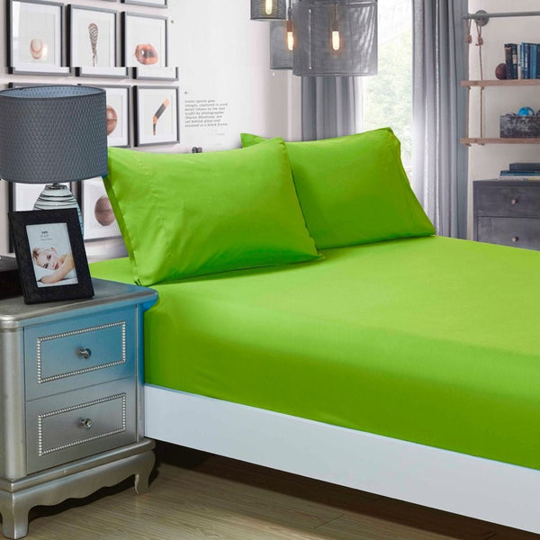 Fabric Fantastic 1000Tc Ultra Soft Fitted Sheet & 2 Pillowcases Set Double Size Bed Sheets