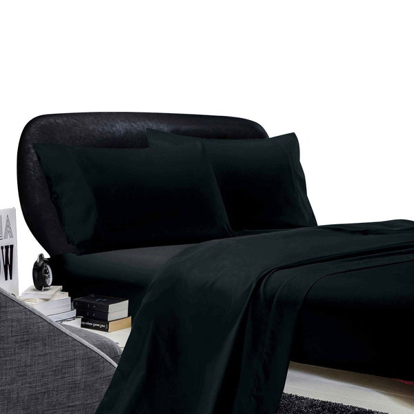 Fabric Fantastic 1000Tc Ultra Soft Queen Size Bed Flat & Fitted Sheet Set Sheets