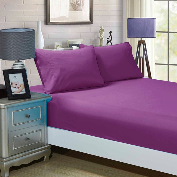 Fabric Fantastic 1000Tc Ultra Soft Fitted Sheet & 2 Pillowcases Set King Size Bed Sheets