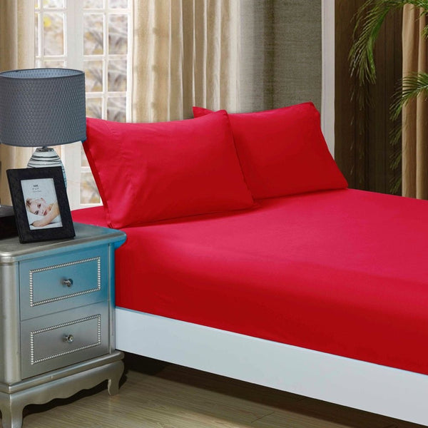 Fabric Fantastic 1000Tc Ultra Soft Fitted Sheet & 2 Pillowcases Set King Size Bed Sheets