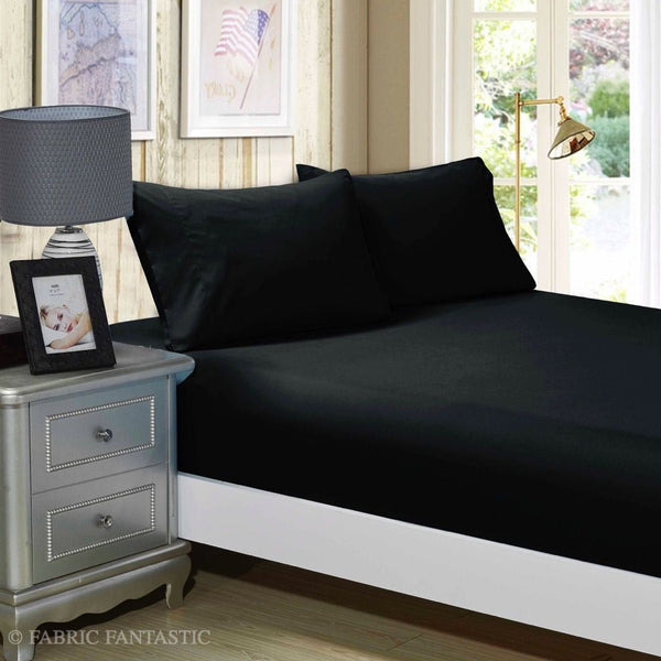 Fabric Fantastic 1000Tc Ultra Soft Fitted Sheet & 2 Pillowcases Set King Size Bed Sheets